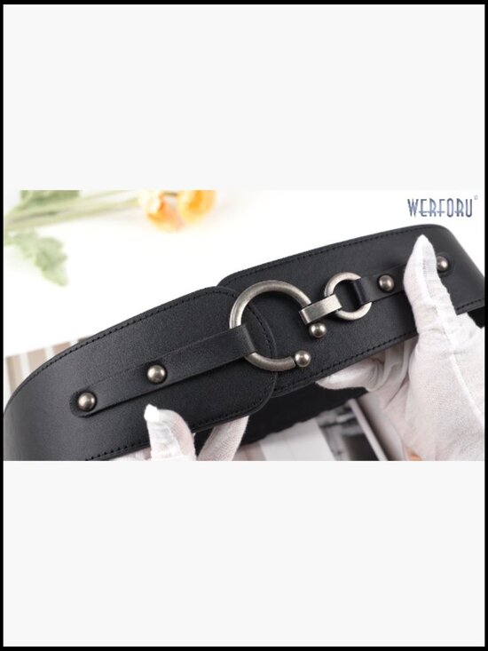 Vintage Stretch Waist Belt with Interlocking Buckle Y2K Chic Retro main image 7